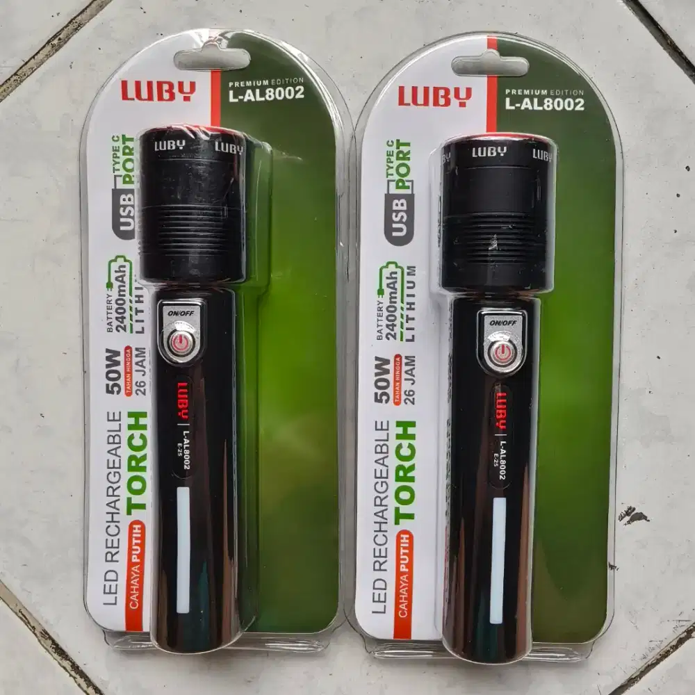 Senter LED Zoom LUBY L-AL8002 50W