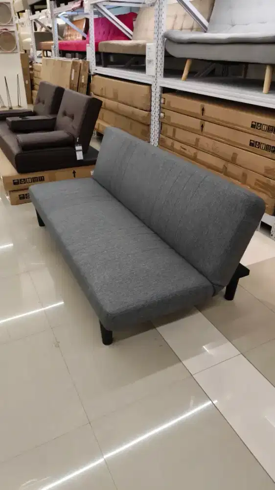 Sofa bed grey minimalis