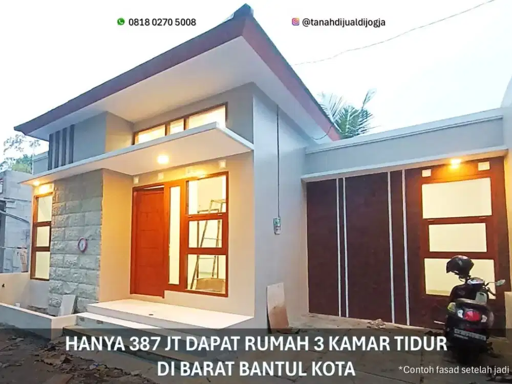 Dijual Rumah dekat Masjid Agung Bantul di Kembanggede Proses Bangun