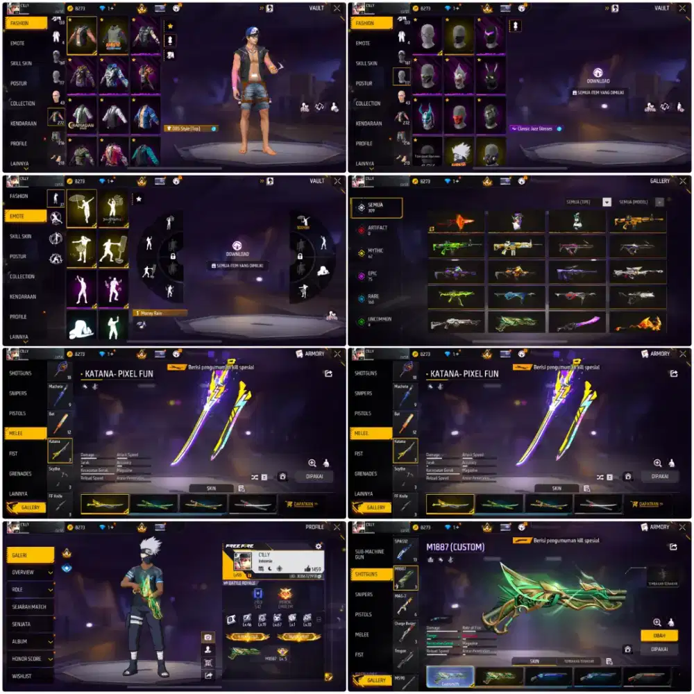 Jual akun FF yg minat lansung inbox