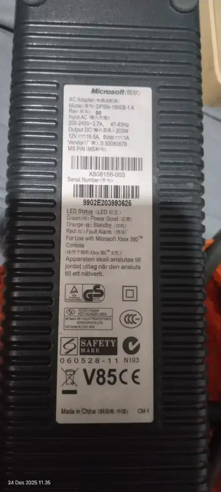 Adaptor xbox fat 12v 16.5A original