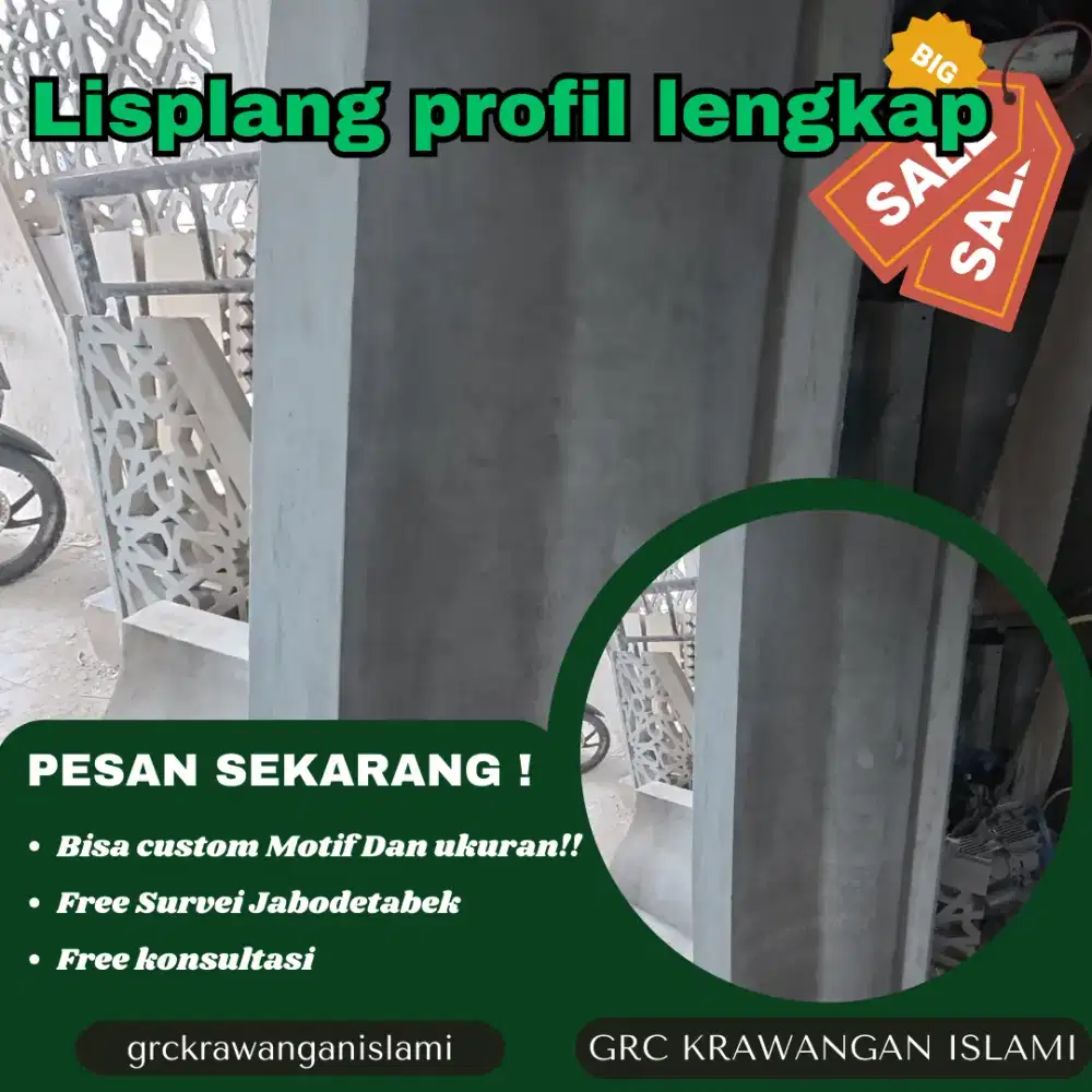 Lisplang Profil Beton Klasik & Modern di Jakarta Depok Tangerang
