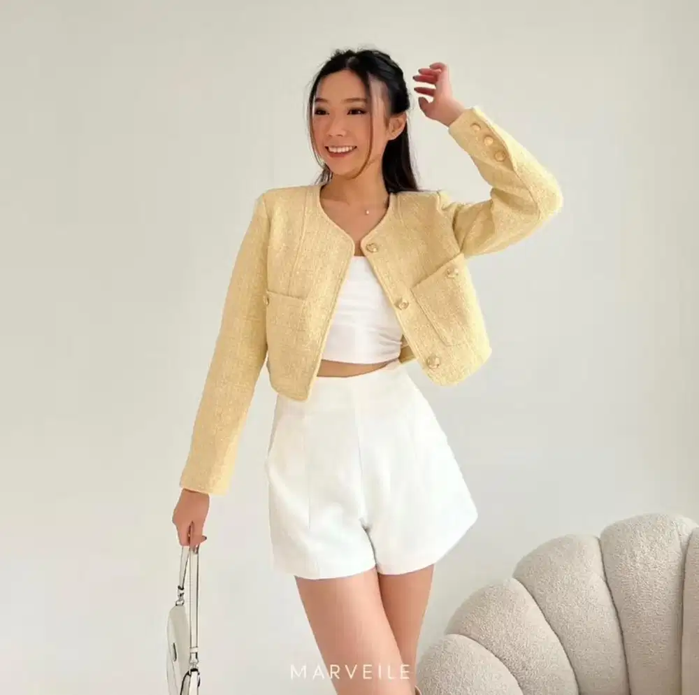 [Marveile] Keiko Tweed Blazer / Korean Blazer