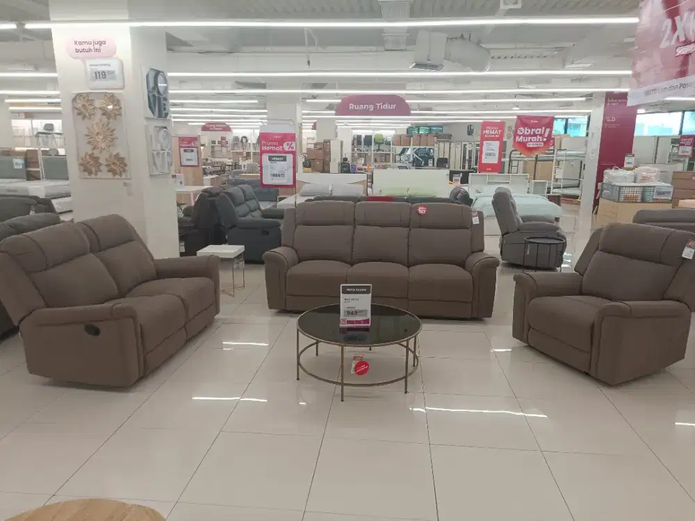 SOFA SET RECLINER CANTIK