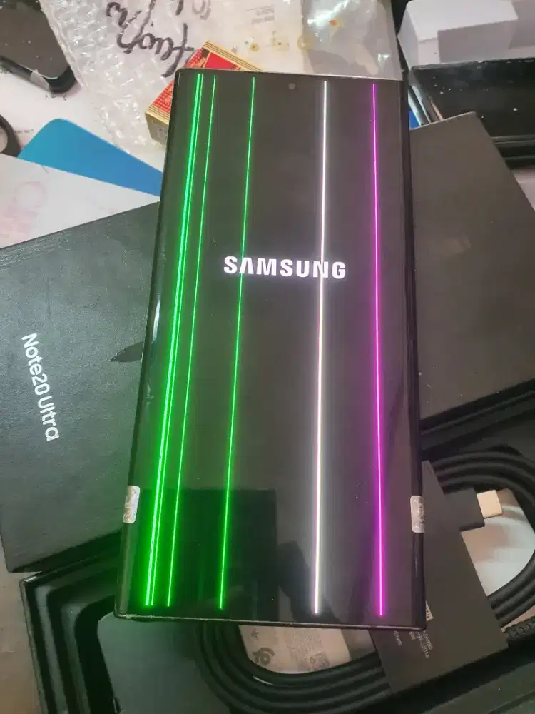 Jual layar lcd samsung note 20 ultra murah bergaris