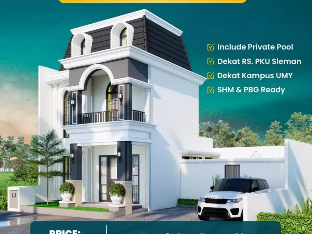 Rumah super mewah private pool jogja dekat al azhar world school