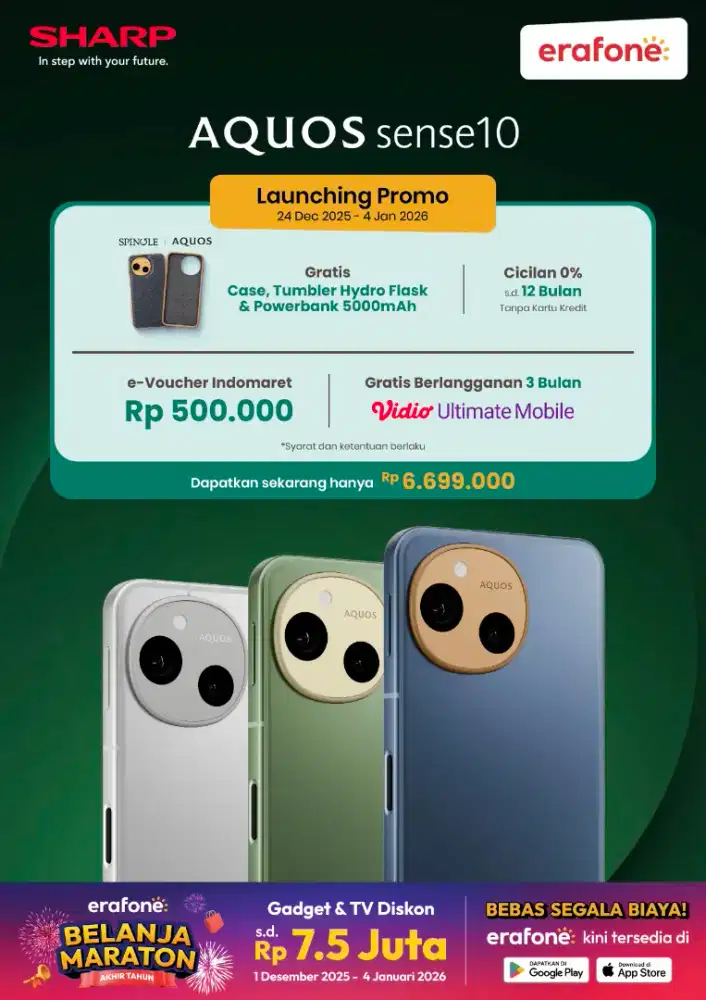 Sense 10 diskon Sharp Aquos 8/256