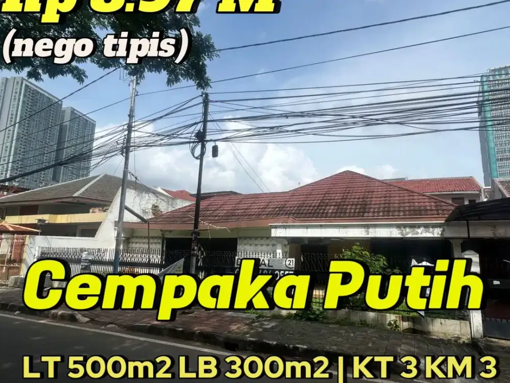 Dijual Cepat Murah Rumah hitung Tanah di Cempaka Putih Jakpus