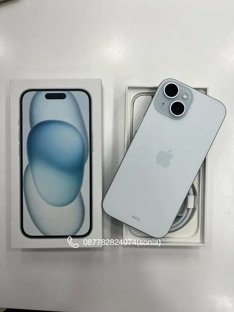 cicilan 0% iPhone 15 128GB blue bebas 2 kali angsuran