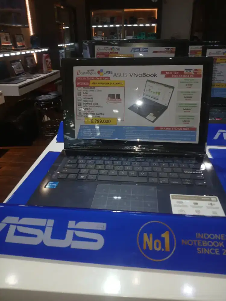 Cicil Laptop Asus vivobook Go14 ram 8gb ddr4