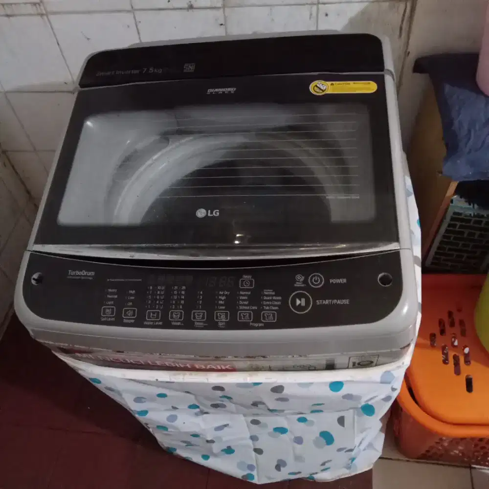 Mesin cuci LG 7.5 kg top loading inverter no samsung midea denpoo