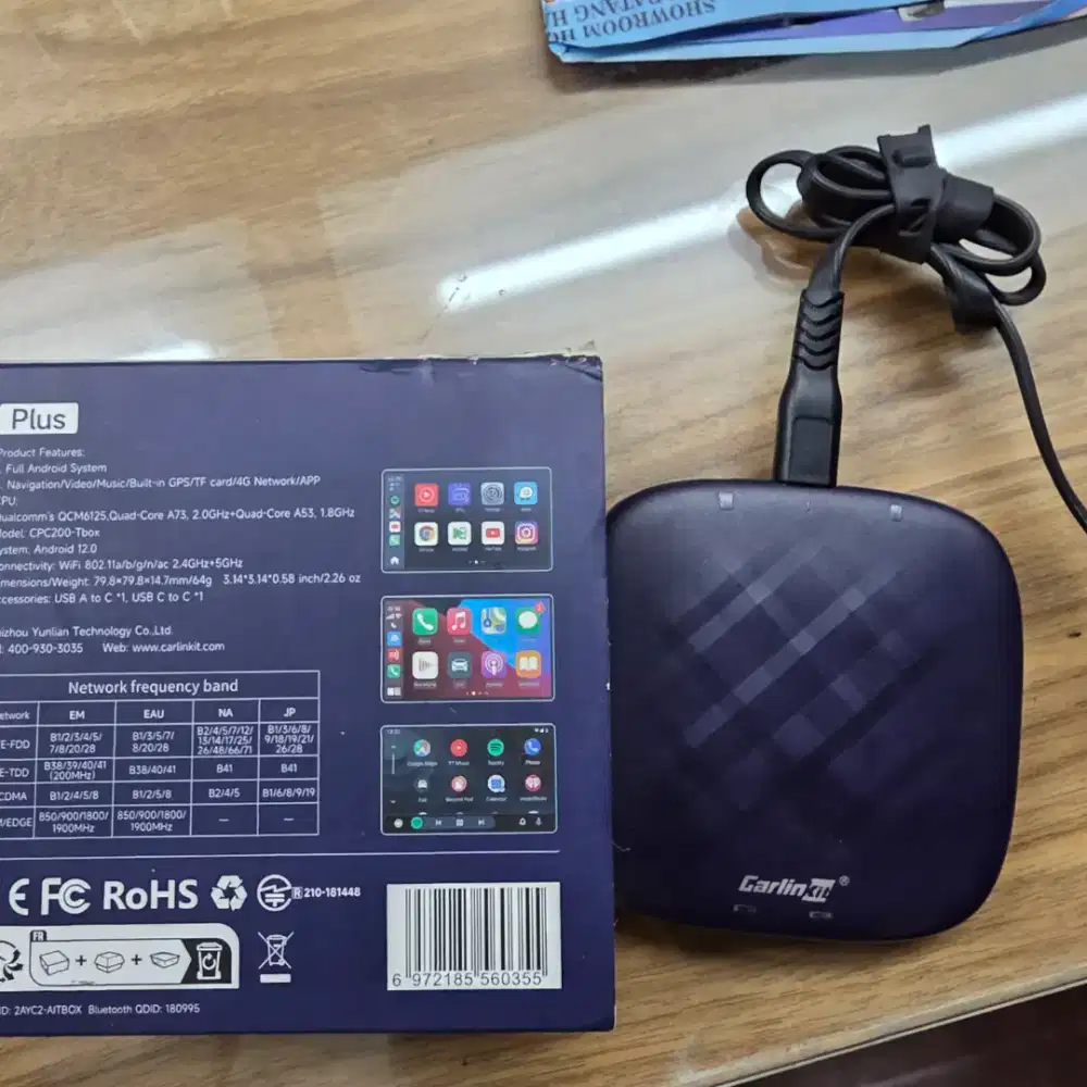 CarlinKit CarPlay Ai Box Android 12 plus. RAM 8GB ROM 128GB Wireless