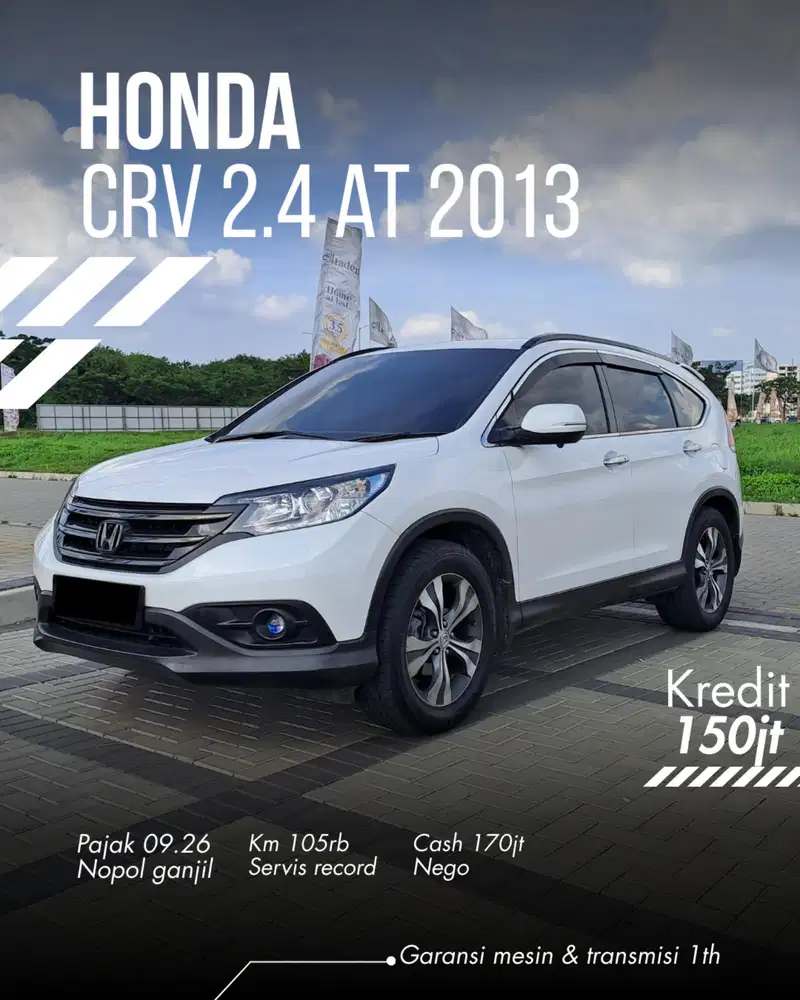 Honda Crv 2.4 at 2013 Putih
Wajib cek siap pakai jalan tanpa jajan