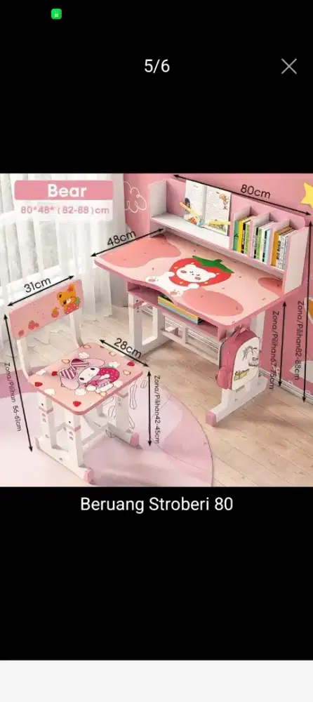 Meja belajar anak