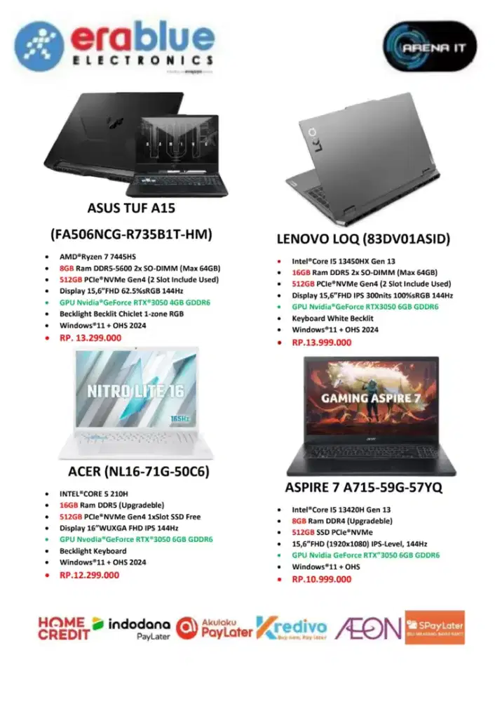 Laptop gaming murah