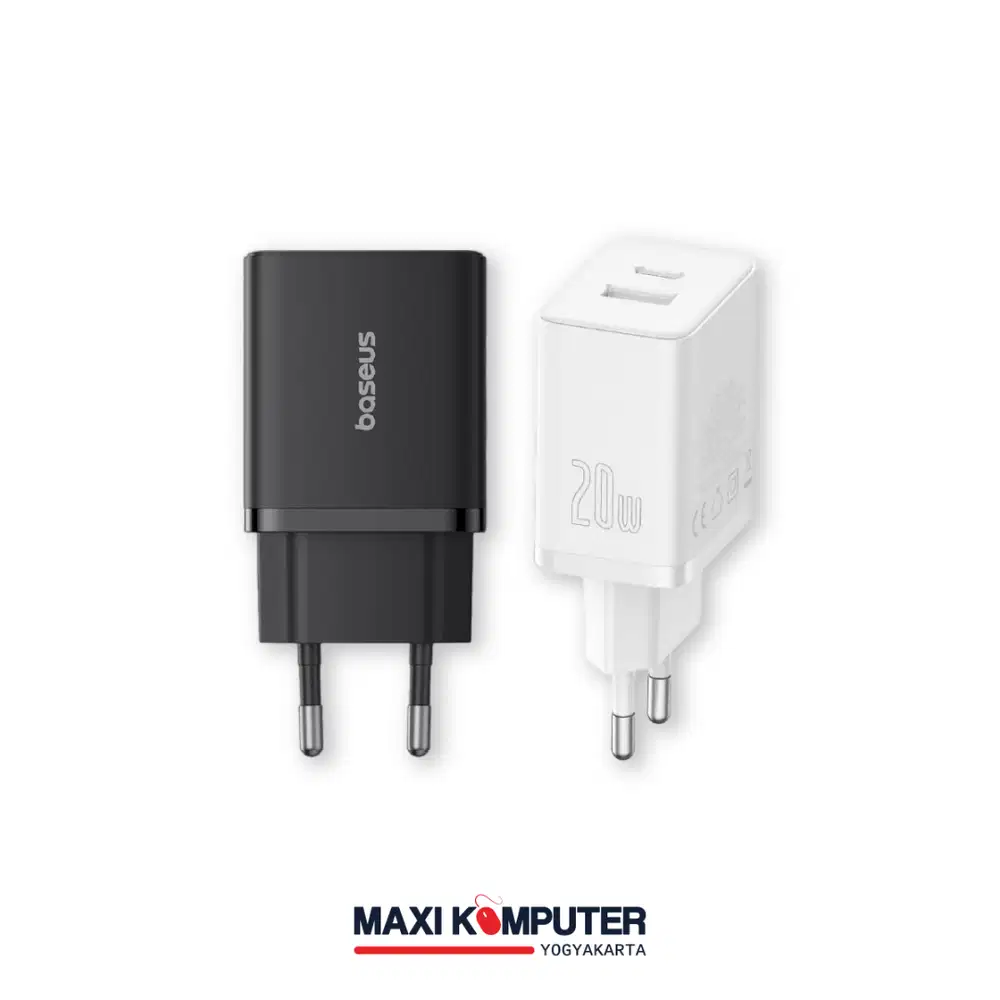 Baseus Cube Fast Charger C+U 20W EU Dual Port Wall Charger