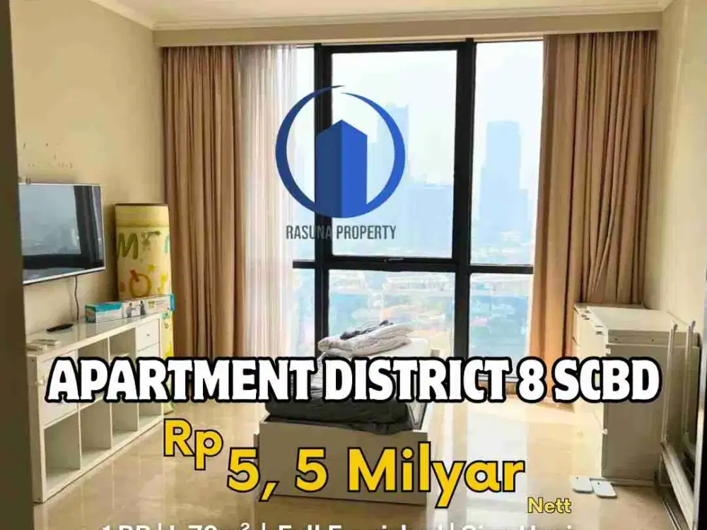 For Sale, Apartment Distric 8 SCBD, Tower Eternity , Lt 22, Full Furnished, 1 BR, Siap Huni