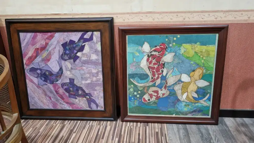 Lukisan Ikan Antik Buat Pajangan Rumah Kantor Resto