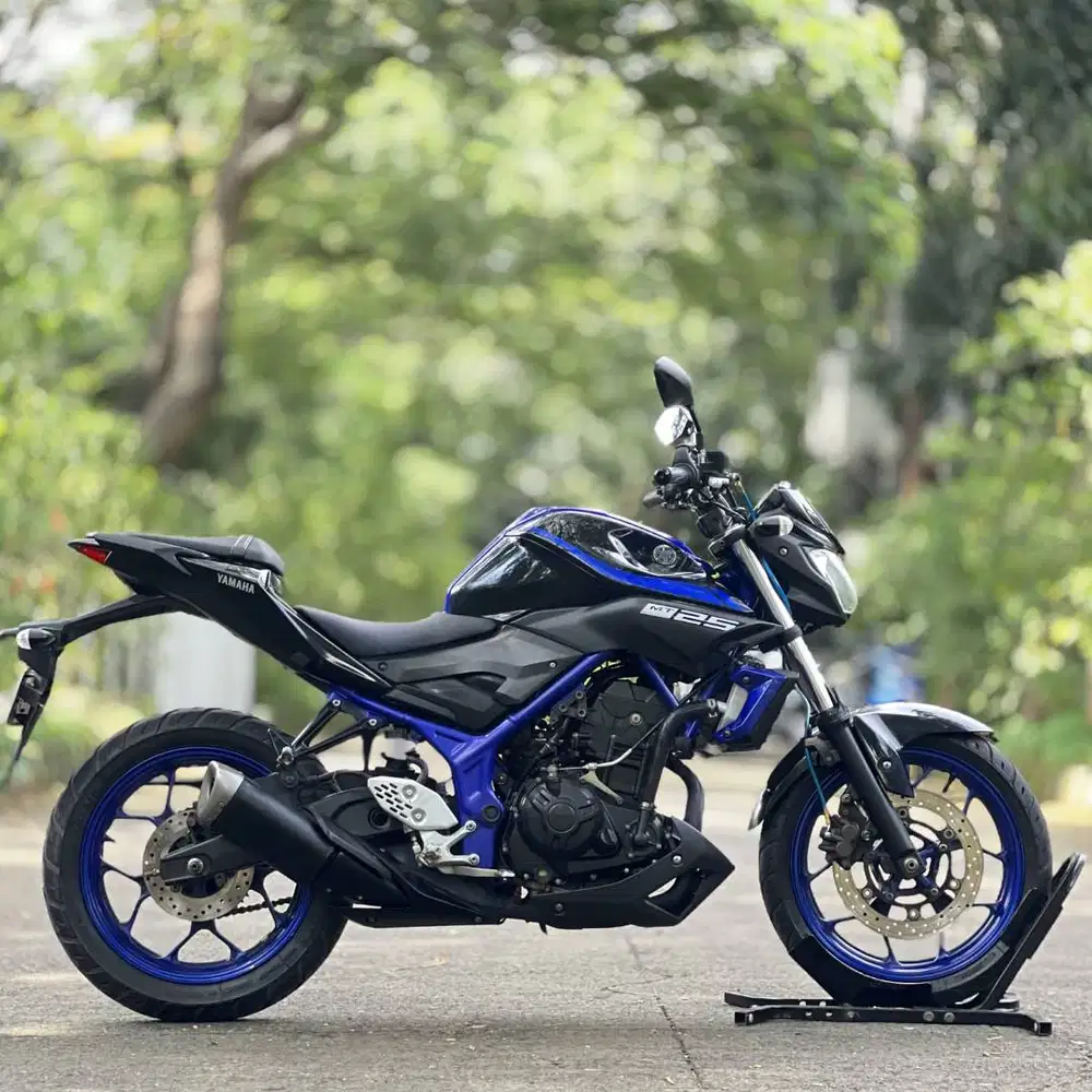 YAMAHA MT25 OLD 2017 BIRU HITAM PAJAK PANJANG SIAP RIDING