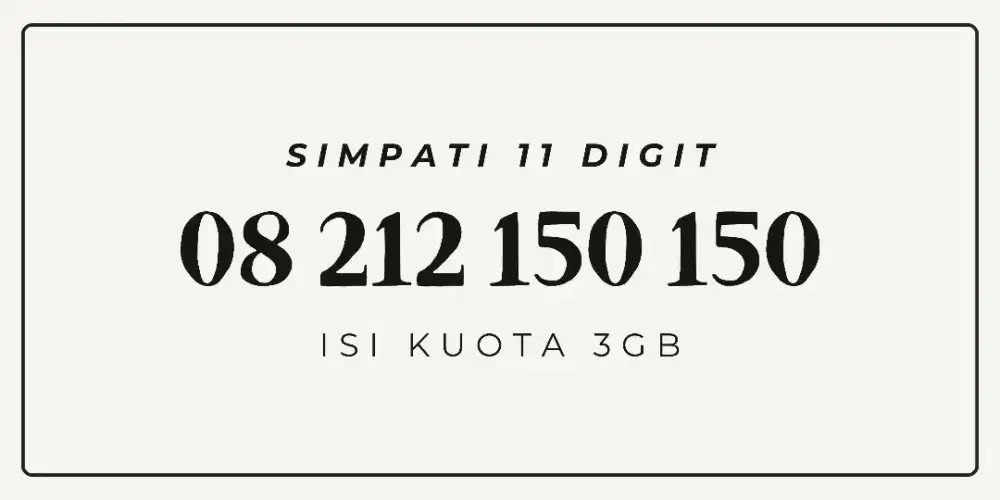 Nomor cantik nomer cantik simpati 11 digit