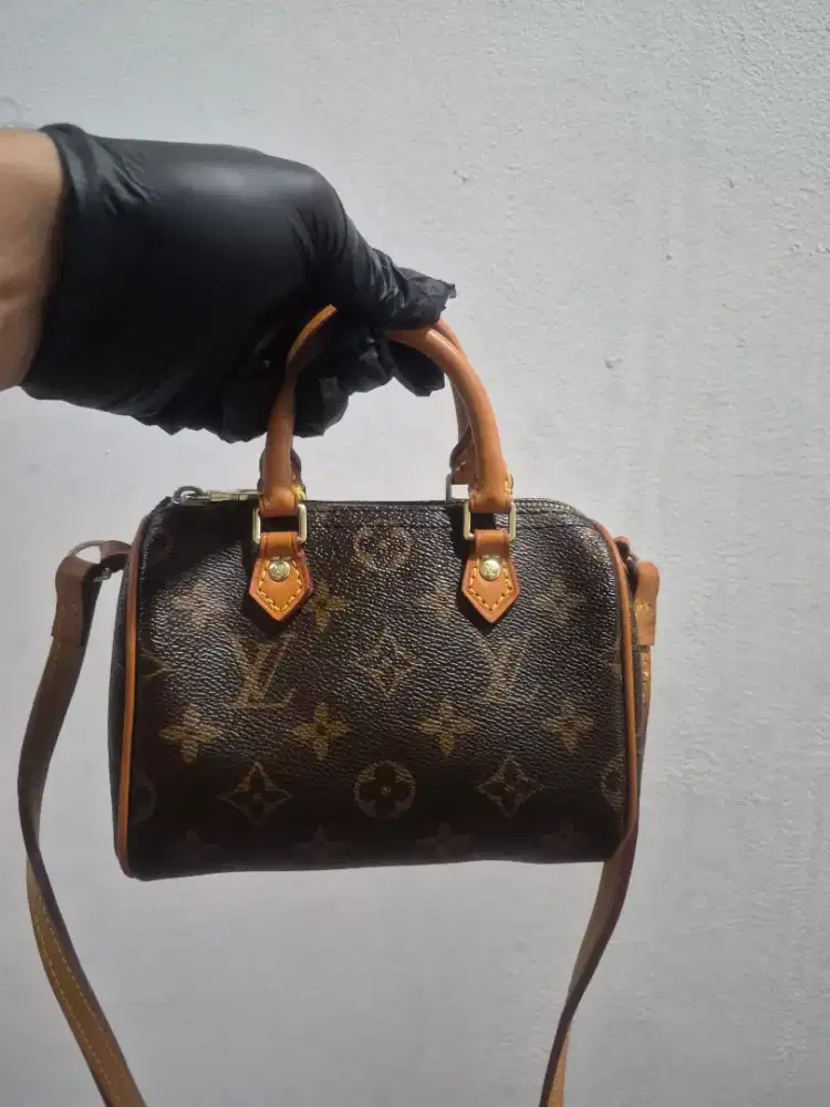 Tas slingbag  mini louis vuitton speddy nano monogram good quality