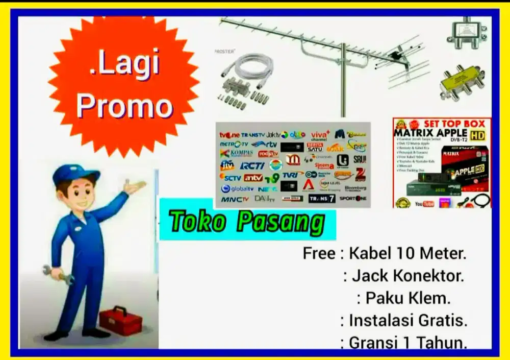 Toko Layanan Jual Pasang Instalasi Antena TV Dan Instalasi