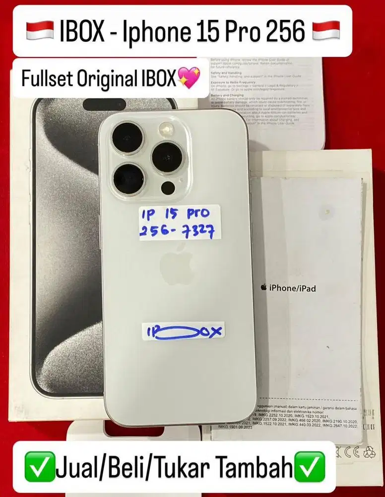 Iphone 15 Pro 256 Gb White Titanium Resmi ibox