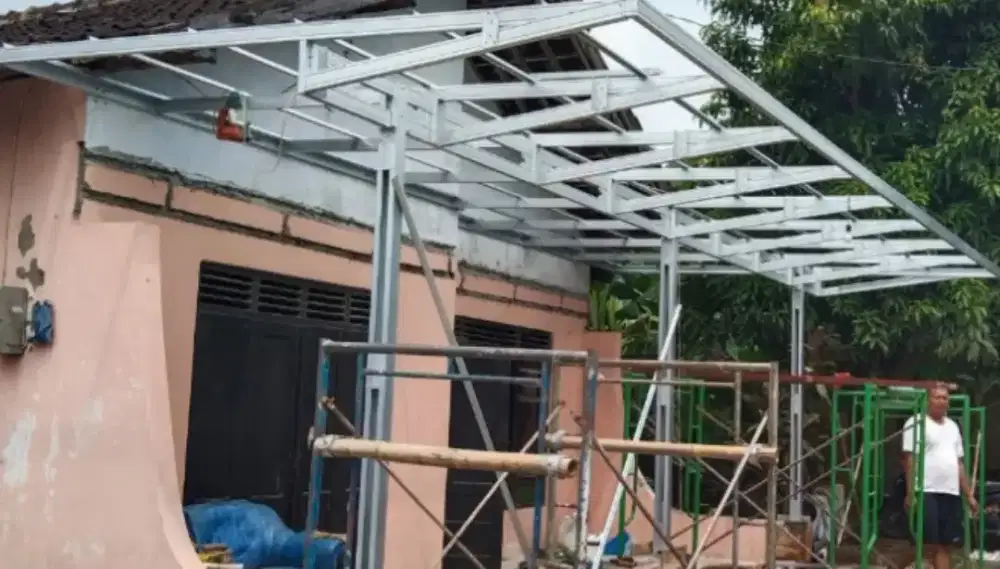 Canopy baja ringan Jasa + bahan juga bisa