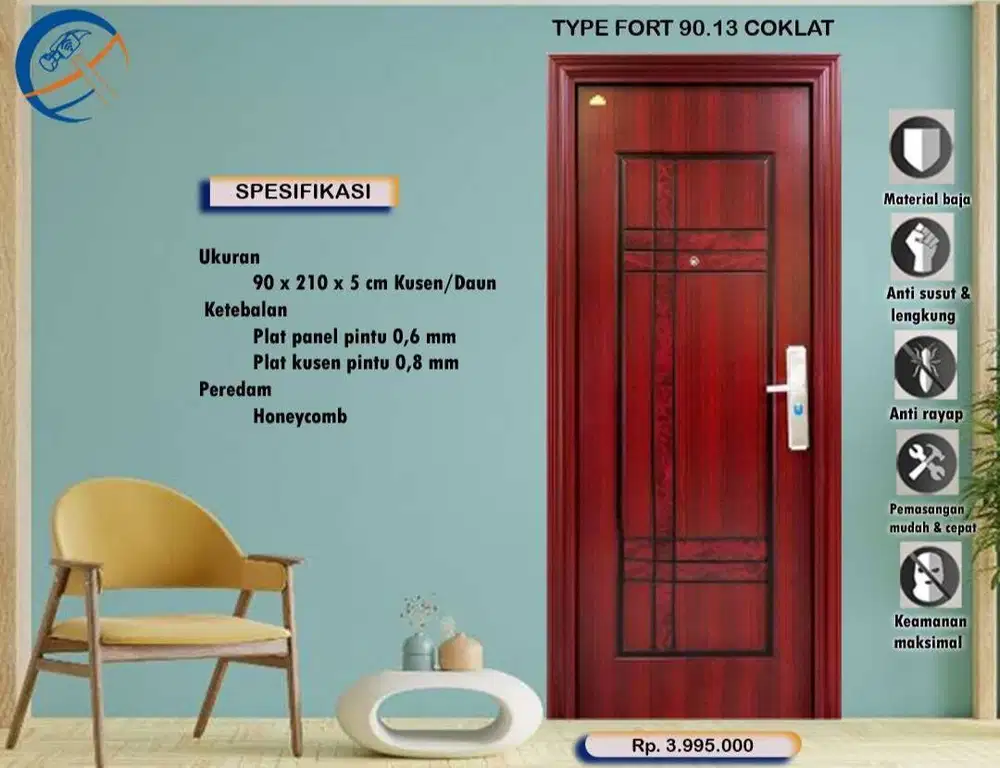 Jual Pintu baja kualitas premium dan awet kota Padang