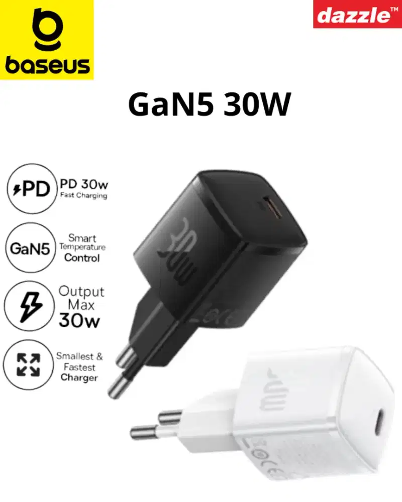 Kepala Charger Baseus GaN5 Mini 1C 30W