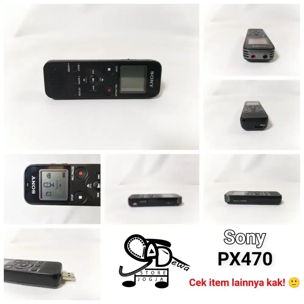 SONY PX 470 VOICE RECORDER AUDIO PX470 PEREKAM SUARA DIGITAL MUSIK