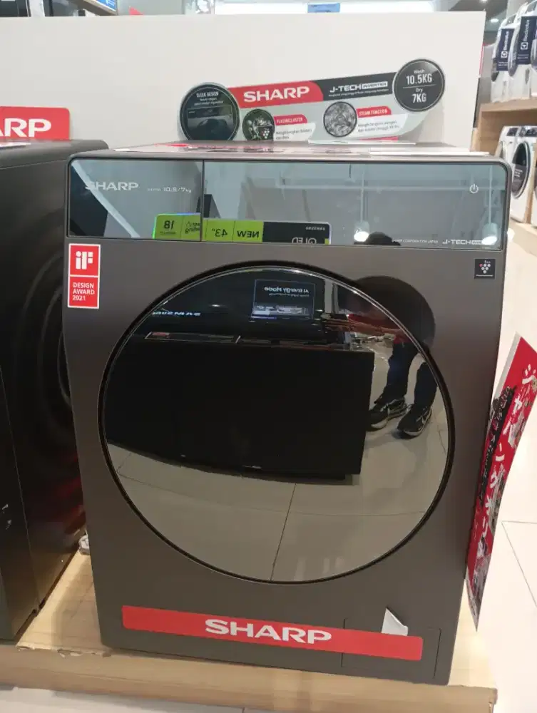 Mesin cuci merk Sharp 10,5 kg