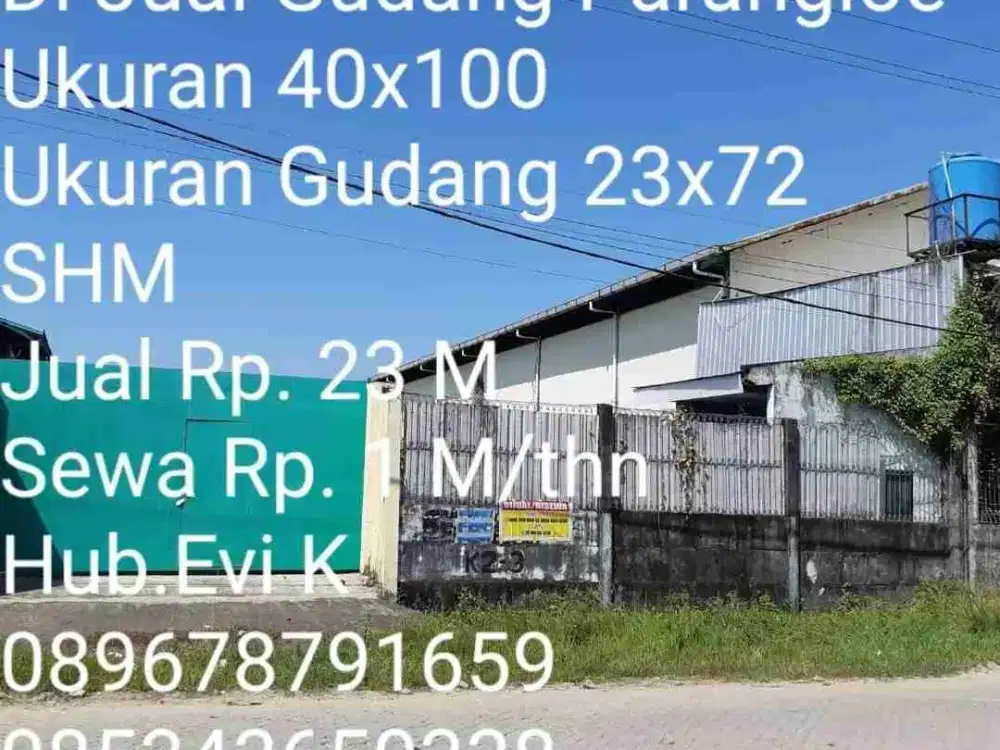 Di Jual/ di Sewakan Gudang Parangloe, Makassar