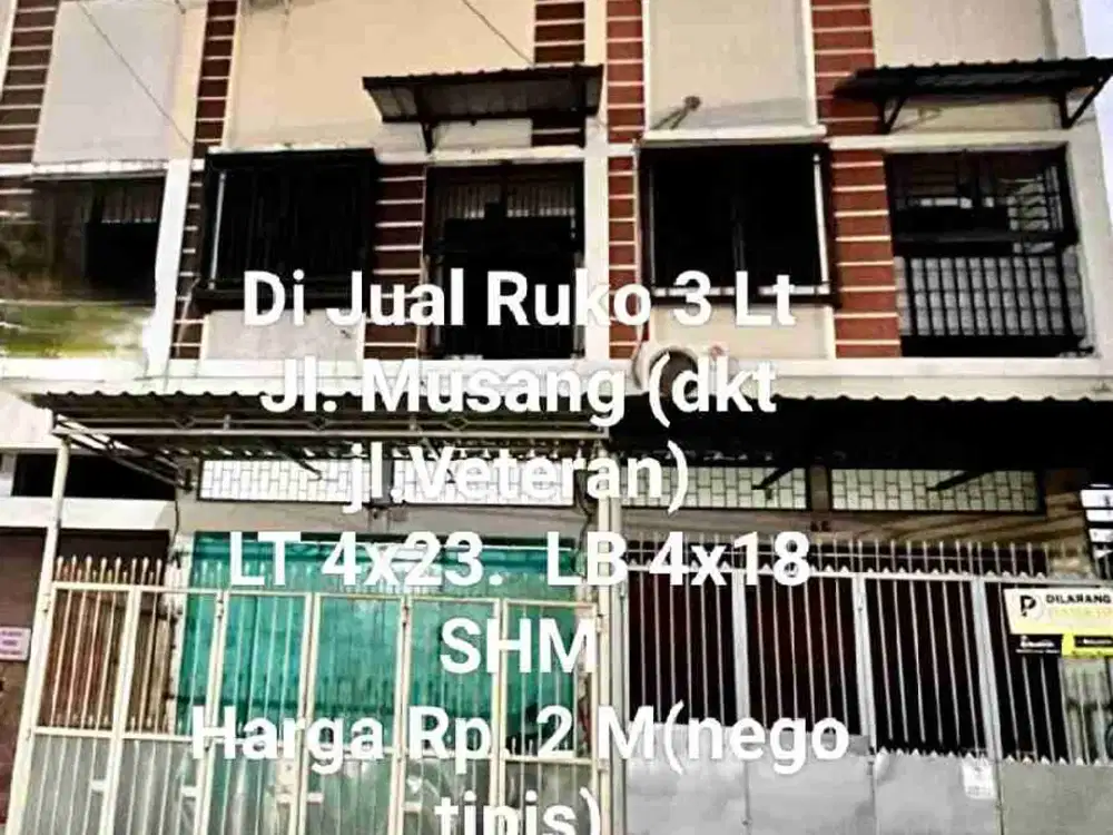 Di Jual Ruko 3 lt, jl.Musang, Mks
