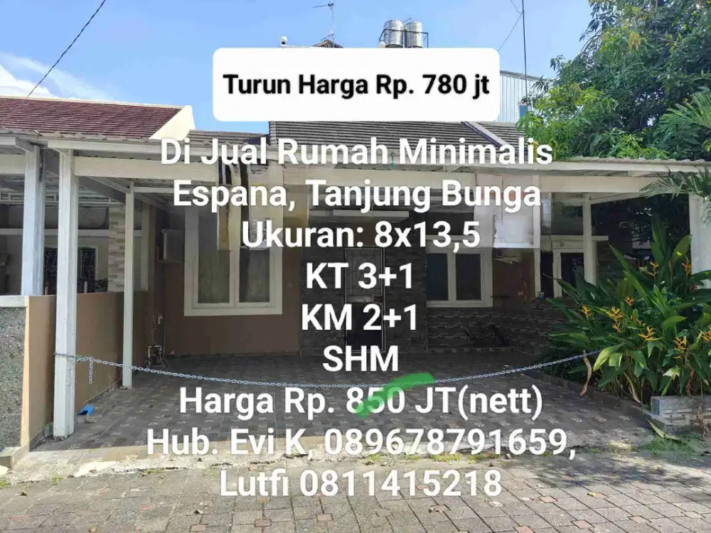 Turun Harga, Cluster Espana Tanjung Bunga