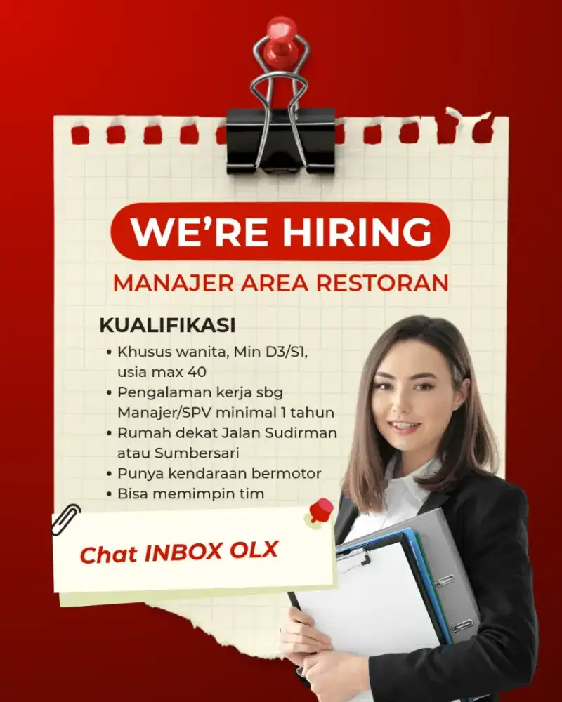 Cari Manajer Area Sudirman & Sumbersari