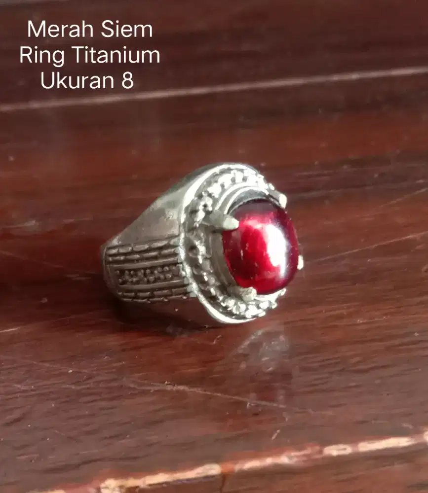 Cincin Batu Akik Red Garnet
