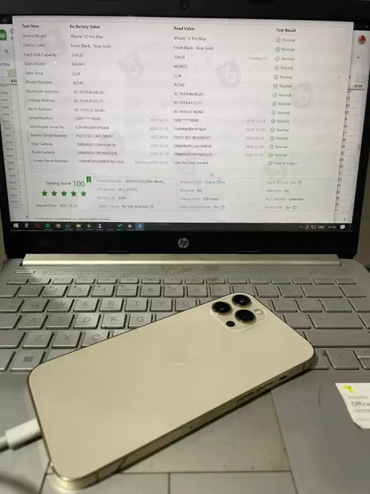 Iphone 12 promax 256gb imei resmi