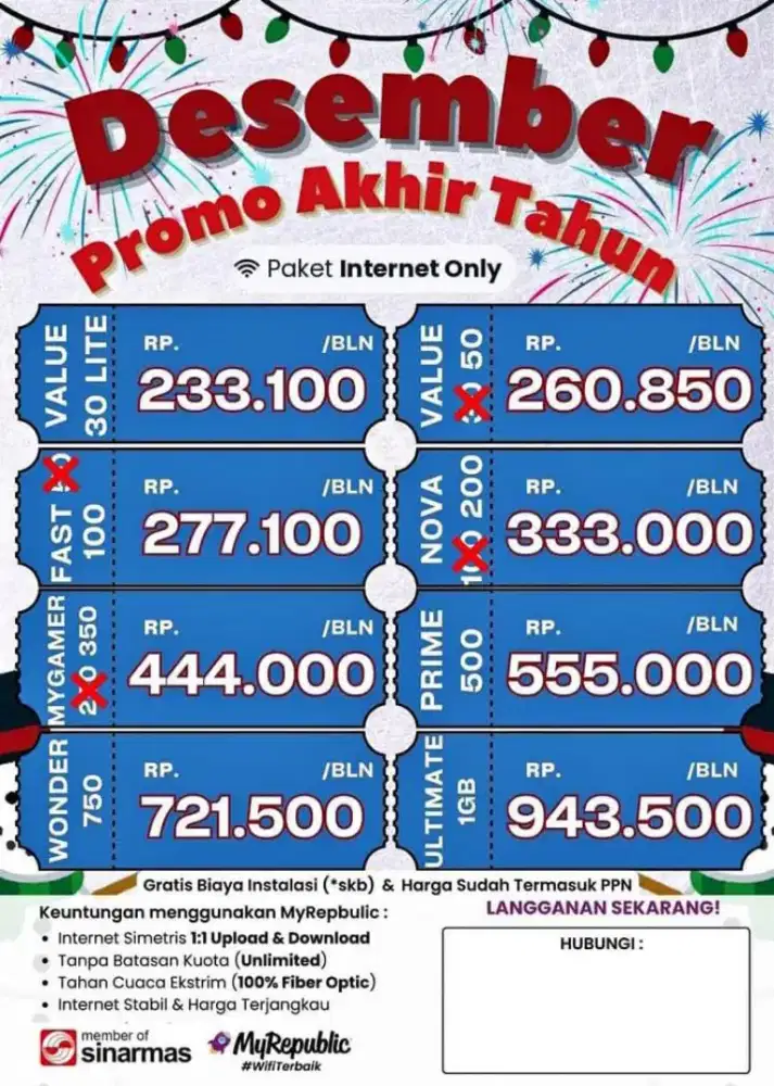 Wifi 3 bulan aja bayar nya