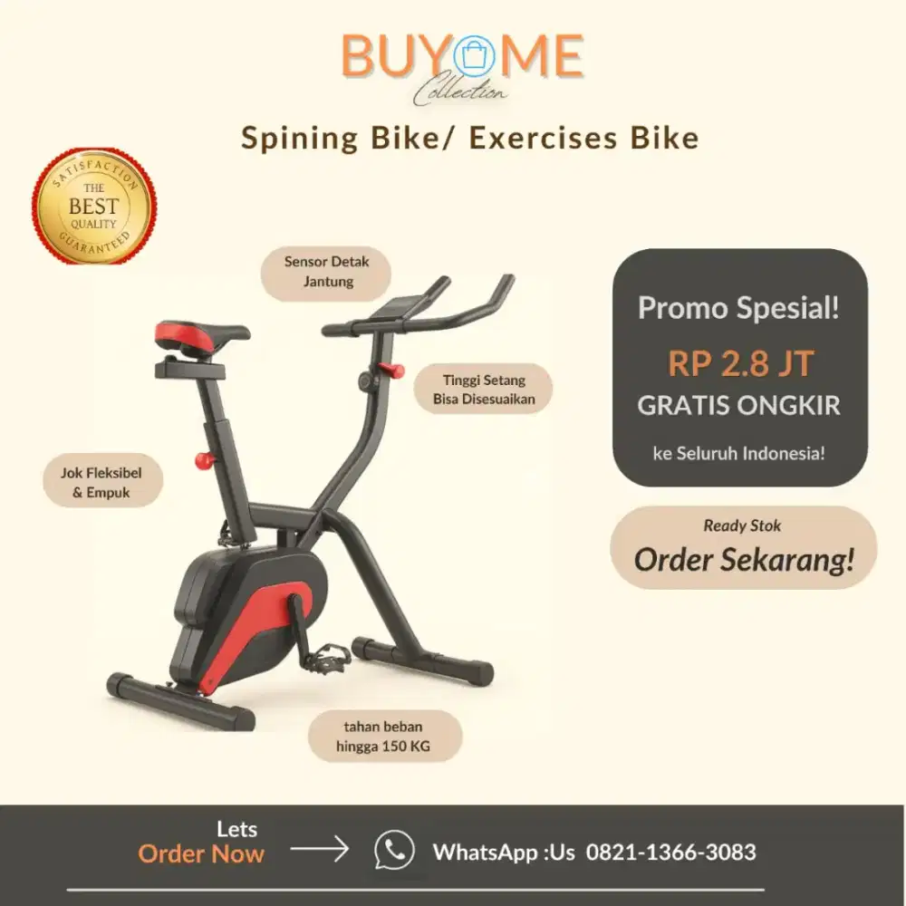 ​Sepeda Statis Spinning Bike (Black-Red) - Gratis Ongkir!