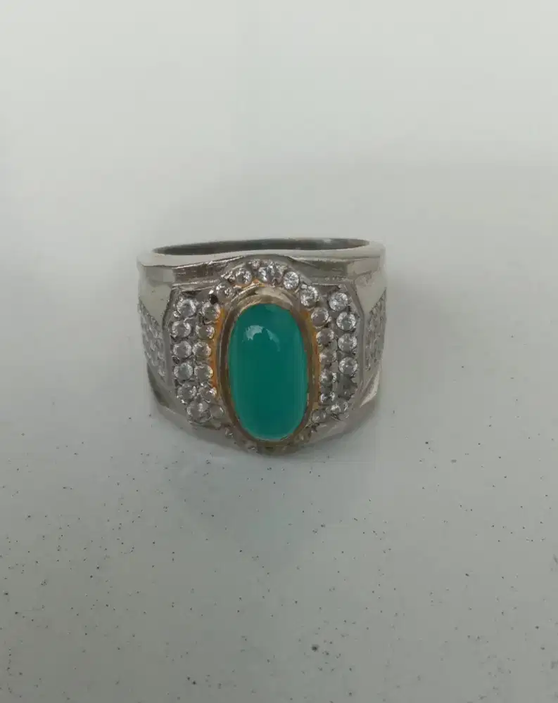 Cincin Batu Bacan Ring Alpaka