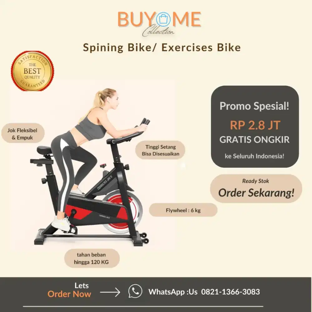 Spinning Bike Premium - Sepeda Statis Pro & Gratis Ongkir Se-Indonesia