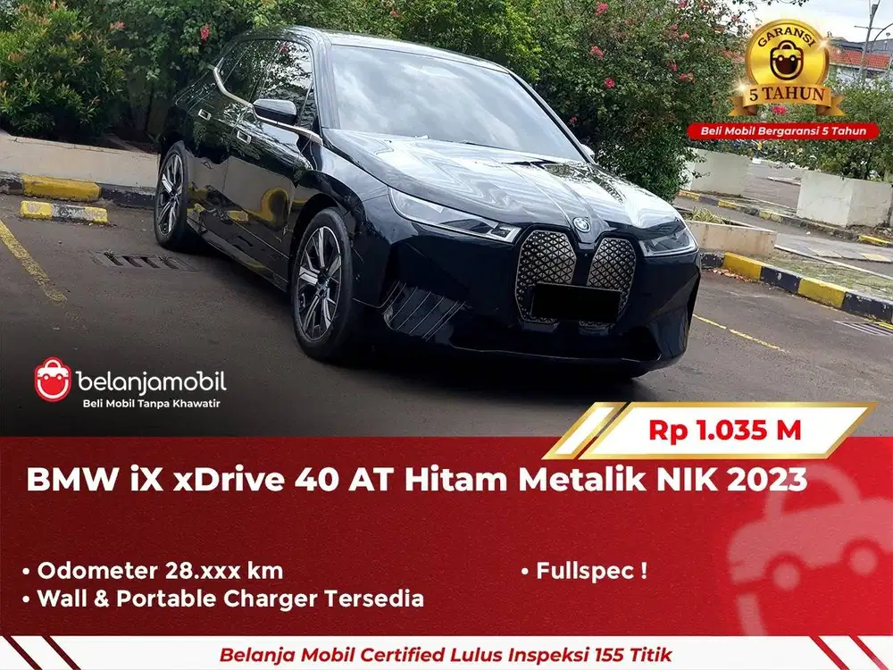 [ GARANSI 5TH ] BMW iX xDrive x Drive 40 Fullspec AT Hitam 2023/2024