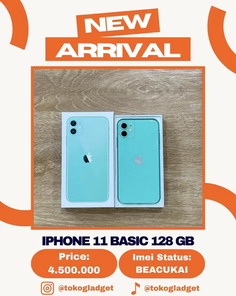 iPhone 11 Basic 128 Gb ex BEACUKAI RESMI