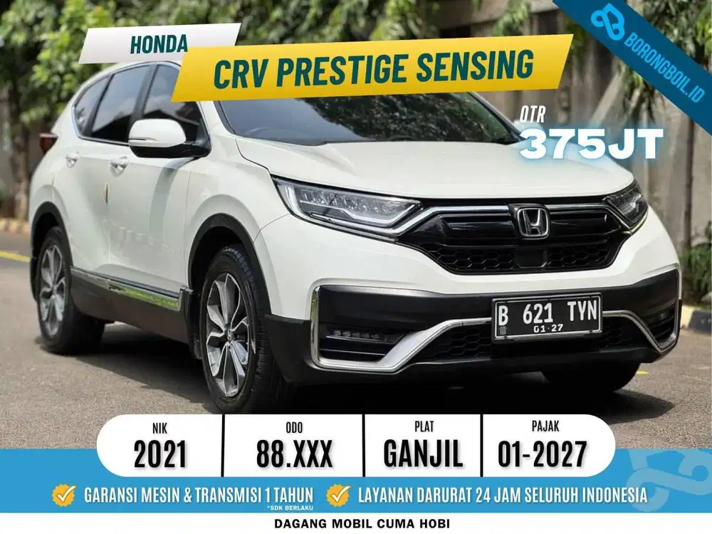 Crv 1.5 Prestige Turbo Sensing AT 2021 Putih