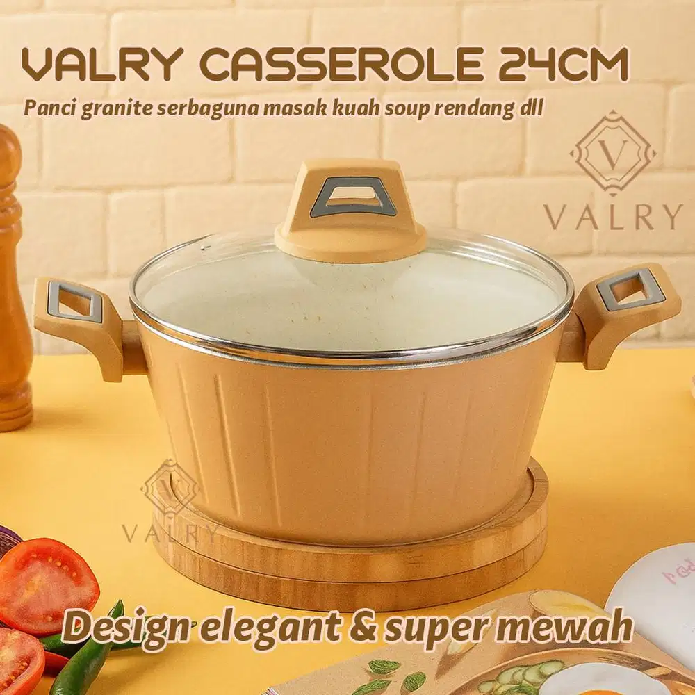 VALRY Casserole Panci Sup Marble Nonstick