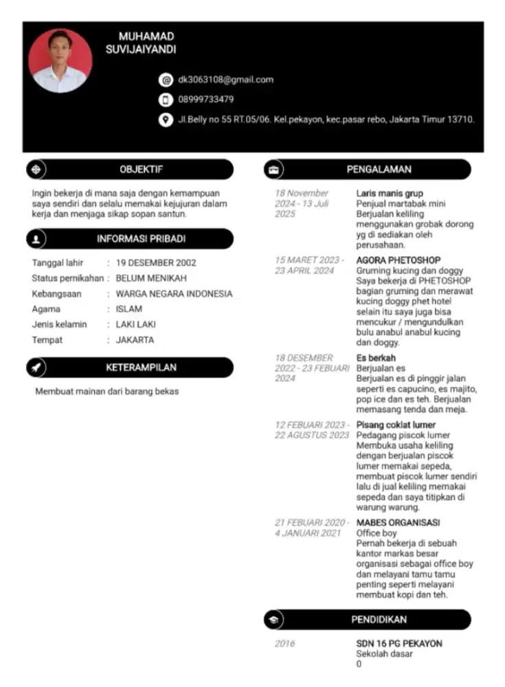 Mencari pekerjaan apa saja