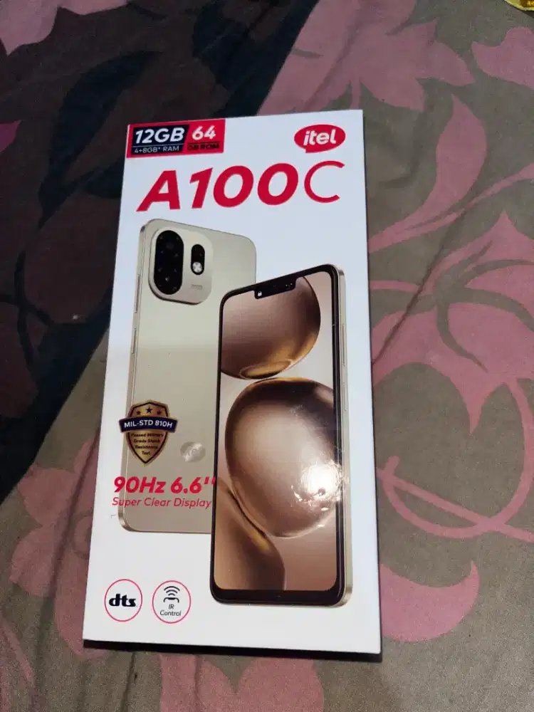 Itel A100C (RAM 12GB*/64GB) - Baru Tapi Open Box (Unit Masih Segel)