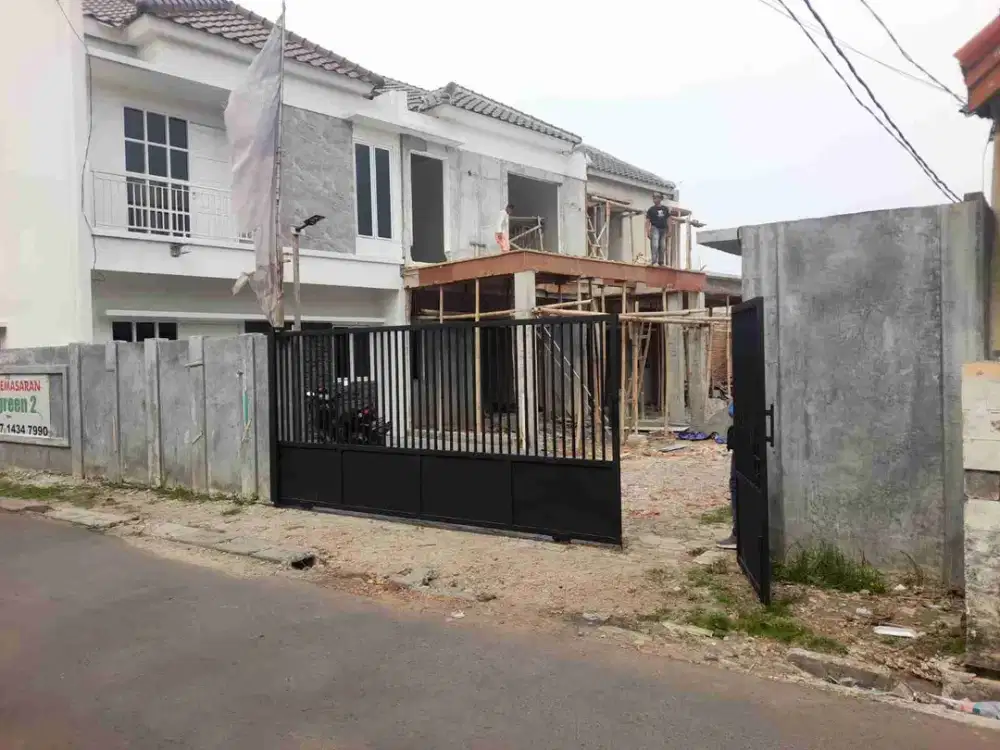 cluster mewah bangunan kokoh dinding ful batamerah dijatibening lokasi dekat stasiun LRT Jatibening