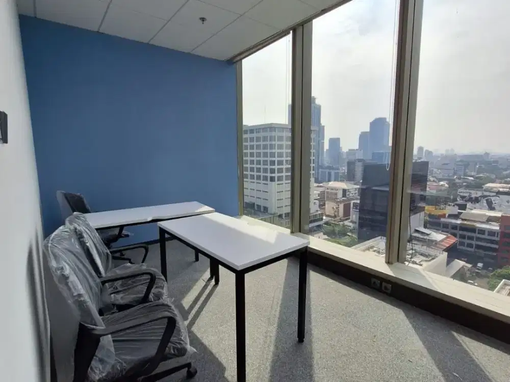 Sewa Kantor Fully Furnished 3 Pax di Lippo Thamrin Dekat MRT